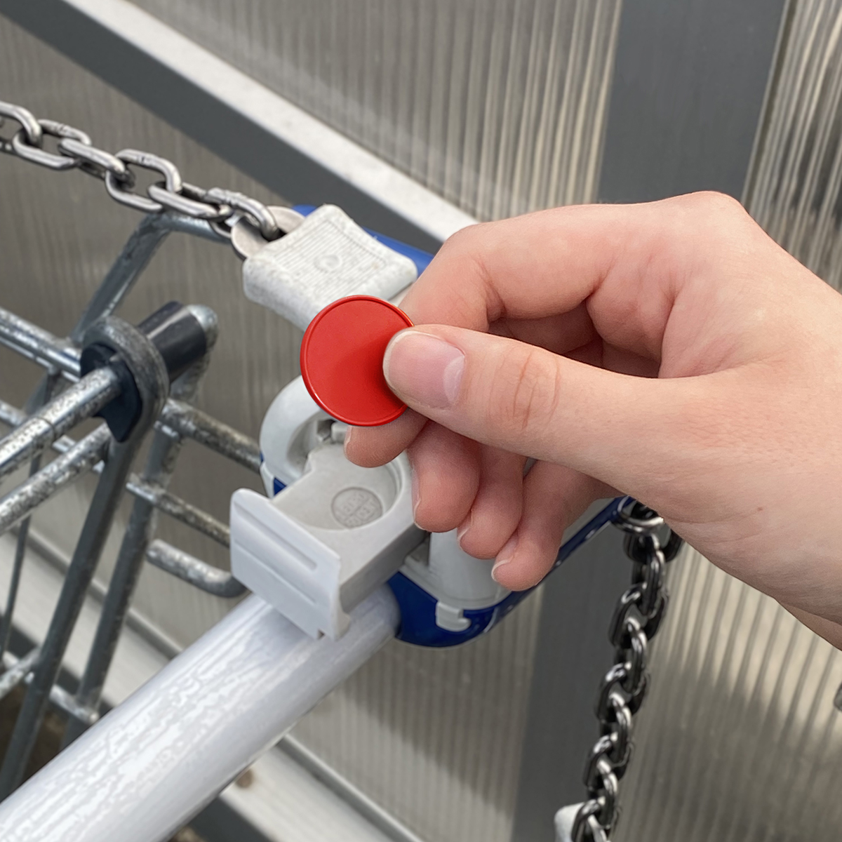 Chiphalter mit 1€-Chip "Haus" als Werbeartikel mit Logo bedrucken