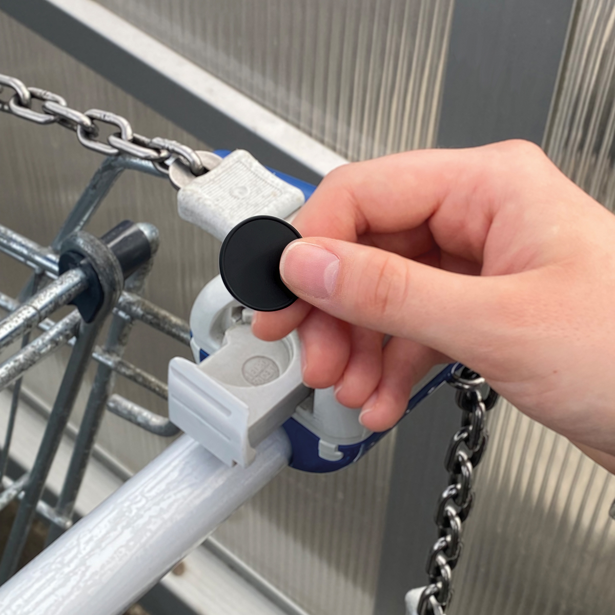Chiphalter mit 1€-Chip "Haus" als Werbeartikel mit Logo bedrucken