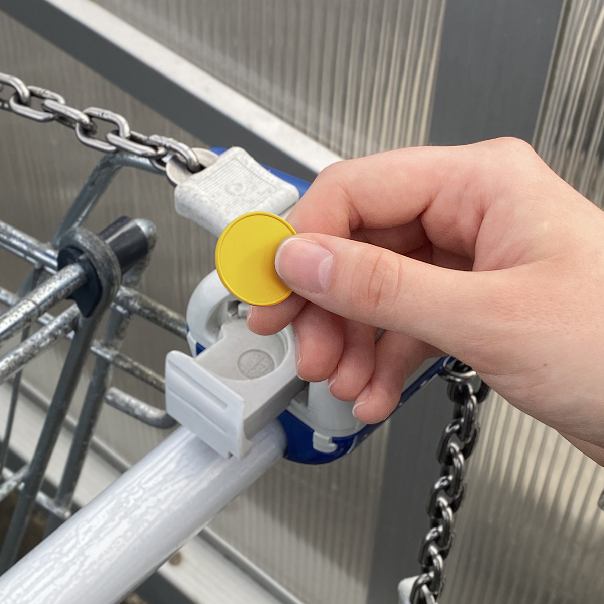 Chiphalter mit 1€-Chip "Gamma" als Werbeartikel mit Logo bedrucken